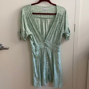 Faithfull the Brand green floral dress